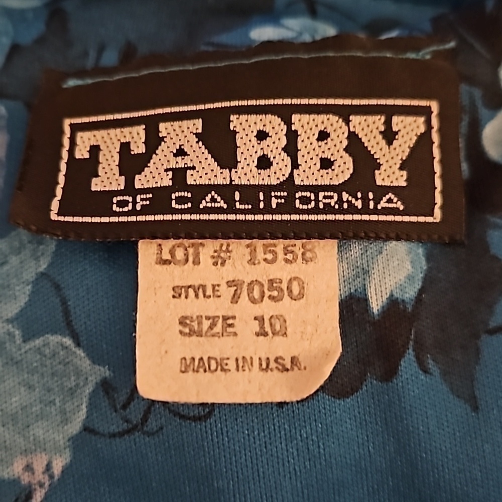 VTG 1980s TABBY Teal Floral Surplice Belt Waist Peplum Castlecore Blouse - Picture 7 of 8